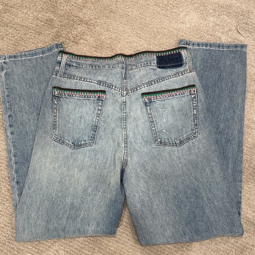 NWT Frame x Julia Sarr-Jamois Distressed Baggy Jeans 🔥 - Picture 8 of 9